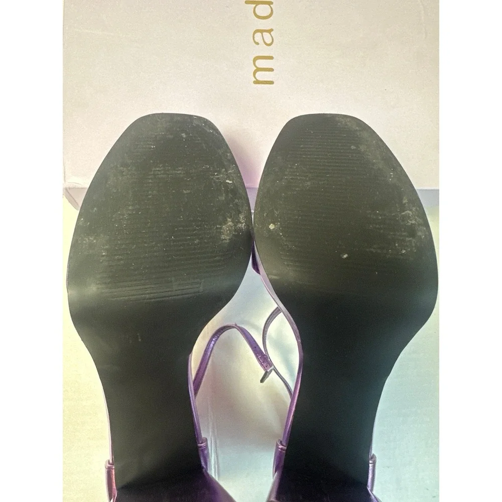Madden Girl Omega Heels Purple Metallic Size 9 W/ Box